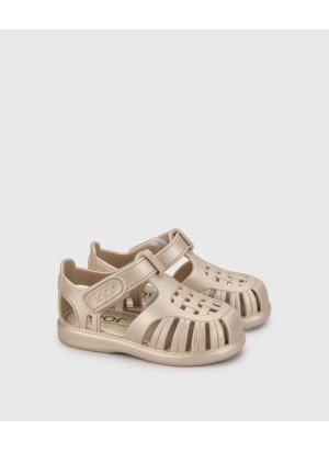Tobby Metal Platino Sandal Igor S10342-388 Gold