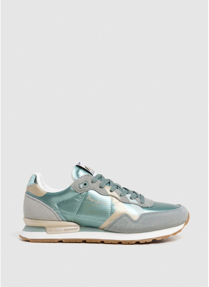 Brit Printy W Sneakers Pepe Jeans PLS40039 610 Bleach Green Brit Printy W Sneakers Pepe Jeans PLS40039 610 Bleach Green