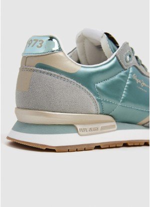 Brit Printy W Sneakers Pepe Jeans PLS40039 610 Bleach Green