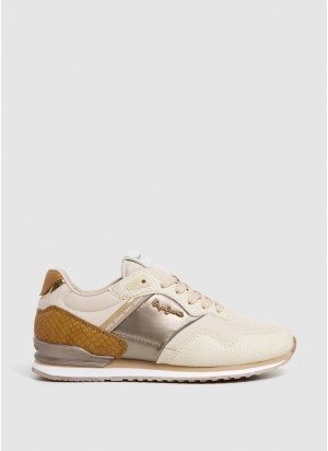London Mix W Sneakers Pepe Jeans PLS40044 809 Daisy Beige