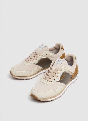 London Mix W Sneakers Pepe Jeans PLS40044 809 Daisy Beige