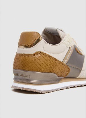 London Mix W Sneakers Pepe Jeans PLS40044 809 Daisy Beige