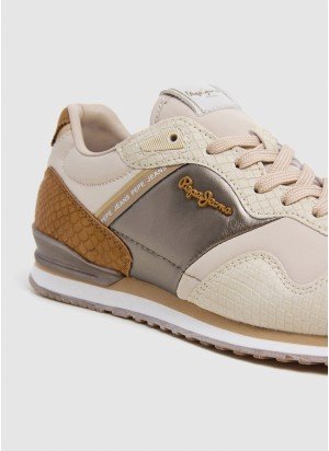 London Mix W Sneakers Pepe Jeans PLS40044 809 Daisy Beige