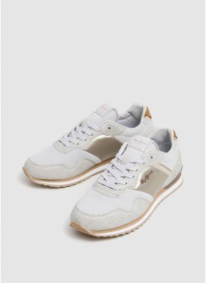 London Mix W Sneakers Pepe Jeans PLS40044 811 Whitewash White