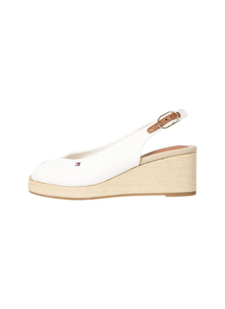 Canvas Slingback Wedge Espadrille Sandals Tommy Hilfiger FW0FW08595YBL White Canvas Slingback Wedge Espadrille Sandals Tommy Hilfiger FW0FW08595YBL White