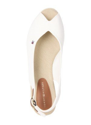 Canvas Slingback Wedge Espadrille Sandals Tommy Hilfiger FW0FW08595YBL White