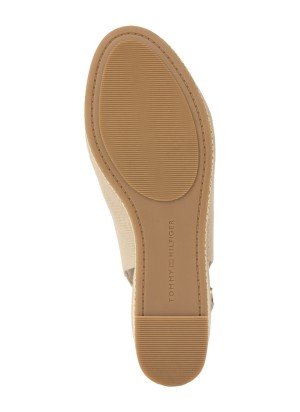 Canvas Slingback Wedge Espadrille Sandals Tommy Hilfiger FW0FW08595ACC Beige