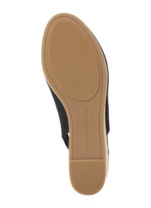 Canvas Slingback Wedge Espadrille Sandals Tommy Hilfiger FW0FW08595BDS Black