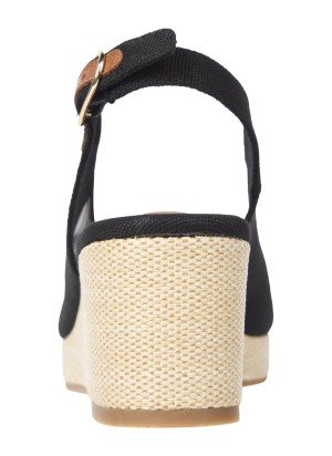 Canvas Slingback Wedge Espadrille Sandals Tommy Hilfiger FW0FW08595BDS Black