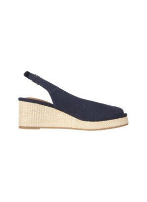 Canvas Slingback Wedge Espadrille Sandals Tommy Hilfiger FW0FW08595DW6 Navy