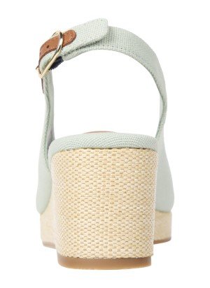 Canvas Slingback Wedge Espadrille Sandals Tommy Hilfiger FW0FW08595L90 Green