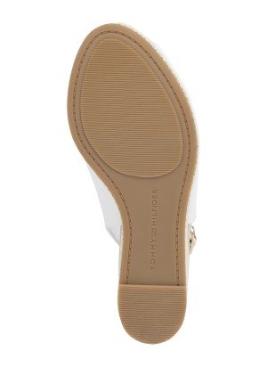 Sandália Wedge Heel Slingback Espadrille Tommy Hilfiger FW0FW08597YBL Branco