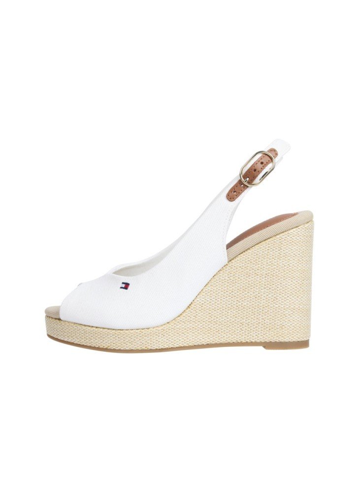 Sandália Wedge Heel Slingback Espadrille Tommy Hilfiger FW0FW08597YBL Branco Sandália Wedge Heel Slingback Espadrille Tommy Hilfiger FW0FW08597YBL Branco
