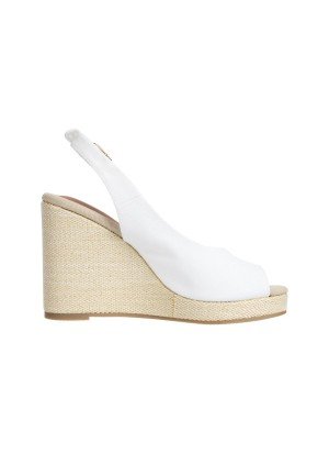 Sandália Wedge Heel Slingback Espadrille Tommy Hilfiger FW0FW08597YBL Branco