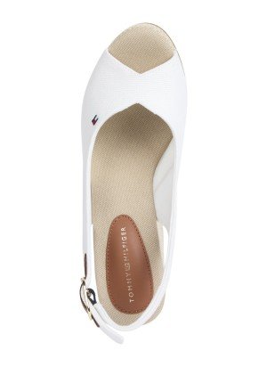 Wedge Heel Slingback Espadrille Sandals Tommy Hilfiger FW0FW08597YBL White