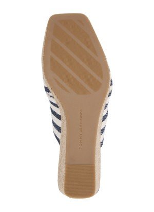 Stripe Espadrille Wedge Mules Sandals Tommy Hilfiger FW0FW086660GZ Blue