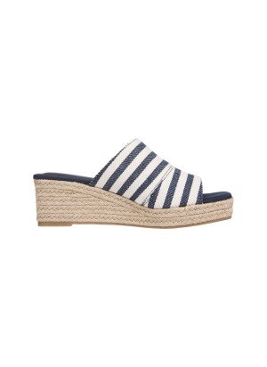Stripe Espadrille Wedge Mules Sandals Tommy Hilfiger FW0FW086660GZ Blue