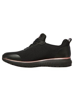 Squads Sr Work Sneakers Skechers 77222EC-BKRG Black/Rose Gold