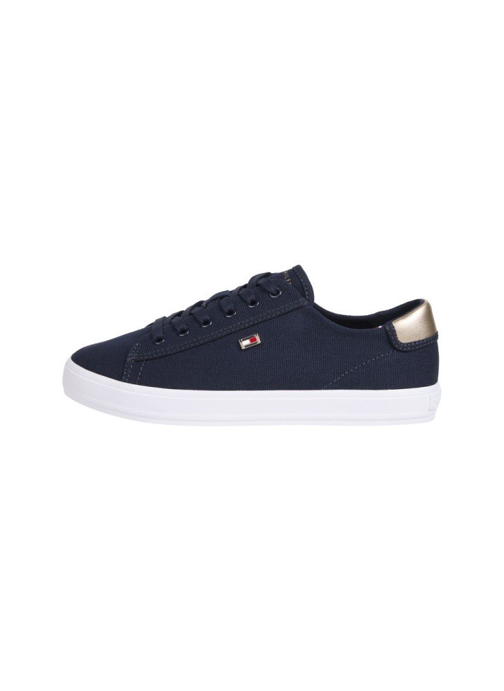Canvas Metallic Heel Trainers Sneakers Tommy Hilfiger FW0FW08647DW6 Space Blue Canvas Metallic Heel Trainers Sneakers Tommy Hilfiger FW0FW08647DW6 Space Blue