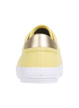 Canvas Metallic Heel Trainers Sneakers Tommy Hilfiger FW0FW08647ZQM Yellow