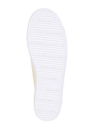 Canvas Metallic Heel Trainers Sneakers Tommy Hilfiger FW0FW08647ZQM Yellow