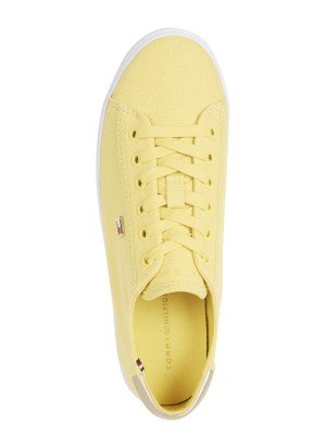 Canvas Metallic Heel Trainers Sneakers Tommy Hilfiger FW0FW08647ZQM Yellow