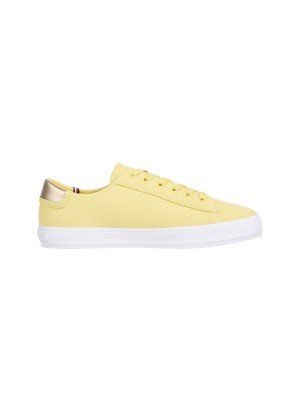Canvas Metallic Heel Trainers Sneakers Tommy Hilfiger FW0FW08647ZQM Yellow