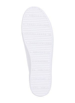 Canvas Metallic Heel Trainers Sneakers Tommy Hilfiger FW0FW08647YBS White