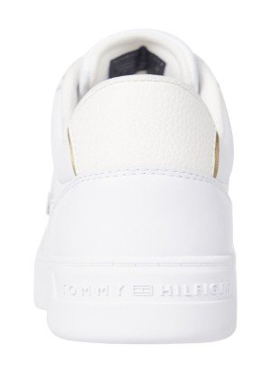 Ténis Leather TH Monogram Court Trainers Tommy Hilfiger FW0FW08322YBS Branco