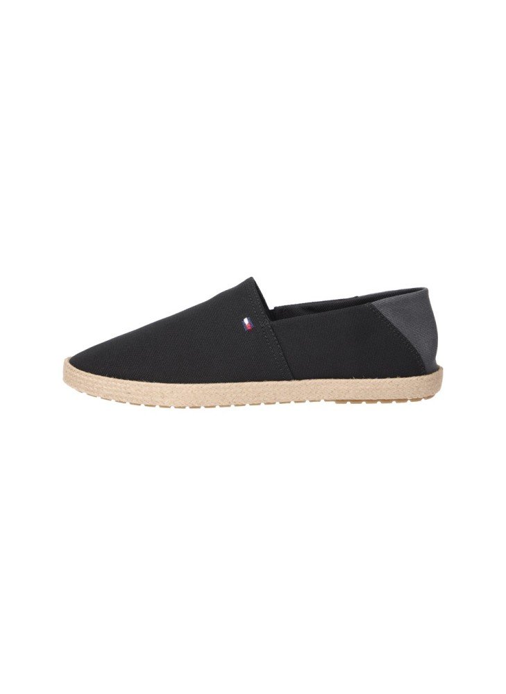 Alpargatas Flag Embroidery Fine-Cleat Espadrilles Tommy Hilfiger FM0FM05353BDS Preto Alpargatas Flag Embroidery Fine-Cleat Espadrilles Tommy Hilfiger FM0FM05353BDS Preto