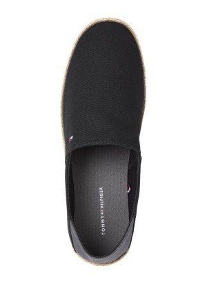 Alpargatas Flag Embroidery Fine-Cleat Espadrilles Tommy Hilfiger FM0FM05353BDS Preto