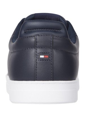 Ténis Flag Embroidery Leather Court Trainers Tommy Hilfiger FM0FM05317DW5 Azul