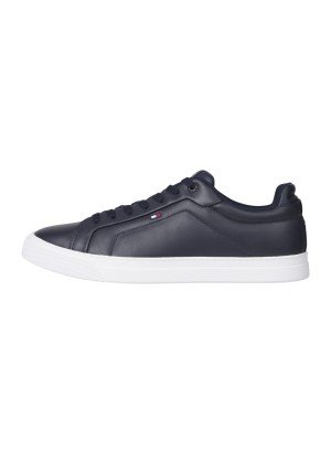 Ténis Flag Embroidery Leather Court Trainers Tommy Hilfiger FM0FM05317DW5 Azul