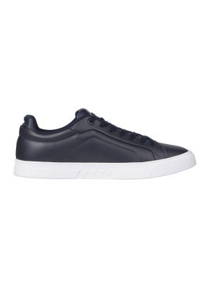 Ténis Flag Embroidery Leather Court Trainers Tommy Hilfiger FM0FM05317DW5 Azul
