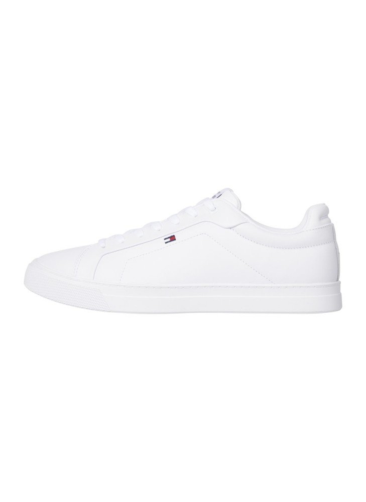 Ténis Flag Embroidery Leather Court Trainers Tommy Hilfiger FM0FM05317YBS Branco Ténis Flag Embroidery Leather Court Trainers Tommy Hilfiger FM0FM05317YBS Branco