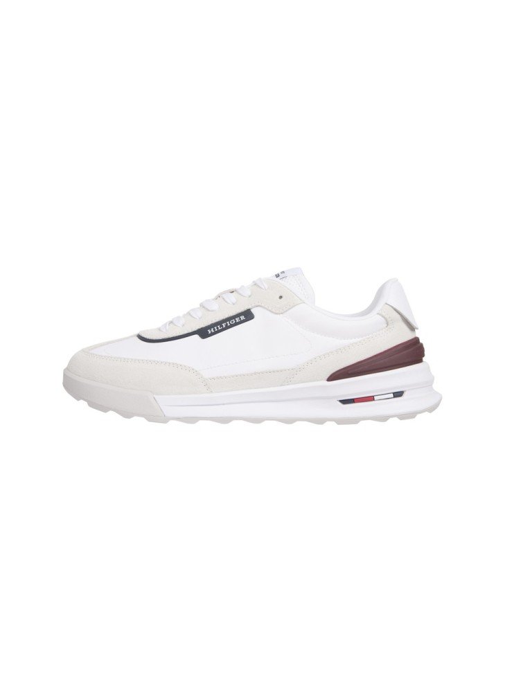 Suede Cleat Classic Runner Trainers Sneakers Tommy Hilfiger FM0FM05425YBS White Suede Cleat Classic Runner Trainers Sneakers Tommy Hilfiger FM0FM05425YBS White