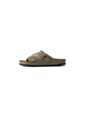 Sandália Zürich Suede Leather Birkenstock Sandal 50463 Bege