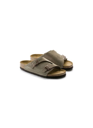Sandália Zürich Suede Leather Birkenstock Sandal 50463 Bege