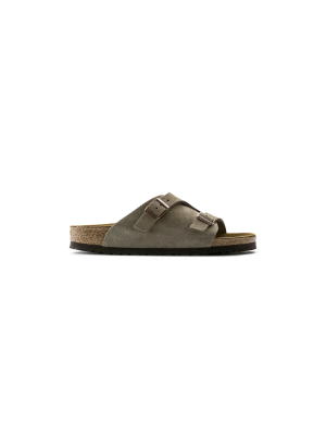 Zürich Suede Leather Sandal Birkenstock 50463 Taupe