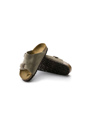 Sandália Zürich Suede Leather Birkenstock Sandal 50463 Bege