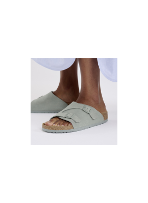 Zürich Suede Leather Sandal Birkenstock 1029215 Puro Sage