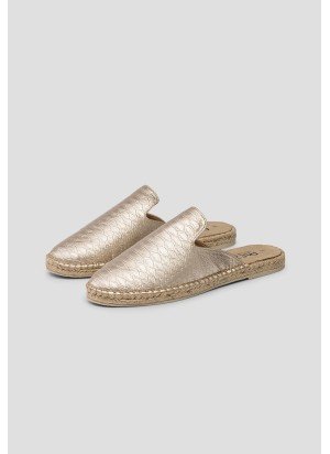 Mule Vegan Leather Snake Sandal Paez 2436919S2801-213 Gold