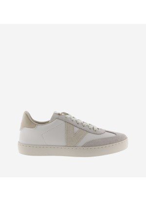Berlín Biker Leather Effect & Cracked Leather Sneakers Victoria 1126184 Hielo
