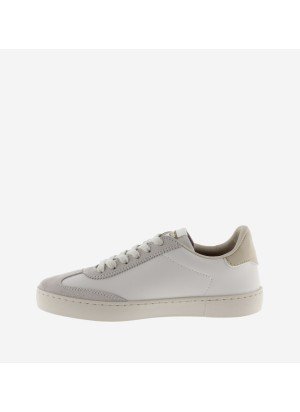 Berlín Biker Leather Effect & Cracked Leather Sneakers Victoria 1126184 Hielo