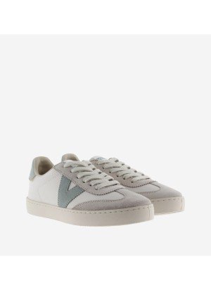 Berlín Biker Leather Effect & Cracked Leather Sneakers Victoria 1126184 Jade