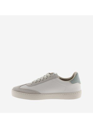 Berlín Biker Leather Effect & Cracked Leather Sneakers Victoria 1126184 Jade