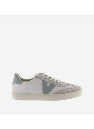 Berlín Biker Leather Effect & Cracked Leather Sneakers Victoria 1126184 Jade
