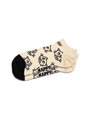 Cat Low Sock HappySocks P001931 Beige