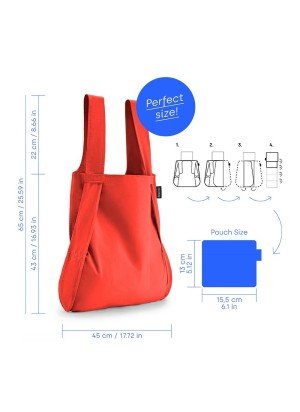 Red Backpack/Bag Notabag NB-O-RD5 Red