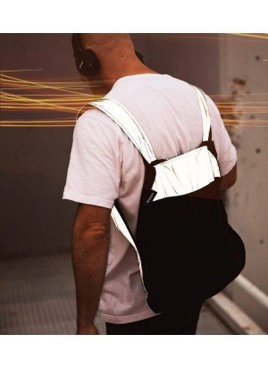 Mochila/Bolsa Reflective Black Notabag NB-R-BK5 Preto